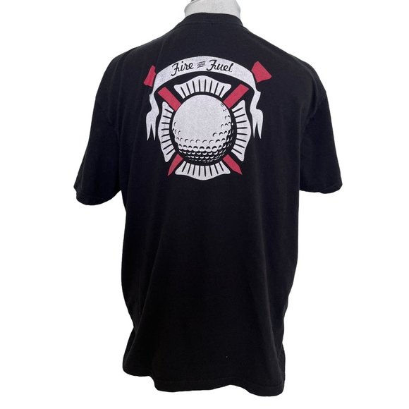 Grim Reaper Playing Golf Mens Shirt XL Fire and Fuel Apparel Lucky Fore - Picture 3 of 7